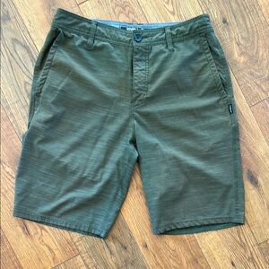 O'Neill Mens Brown/Green Flat Front Shorts